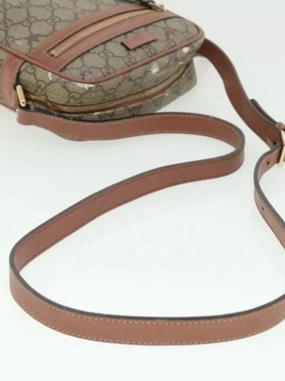 GUCCI GG Canvas Shoulder Bag PVC Leather Beige - Picture 7 of 16
